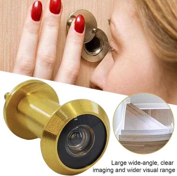 dörrkikhål, säkerhetsdörrkikhål, mässingsdörrkikhål, hemsäkerhetsdörr, 16 mm dörrkikhål