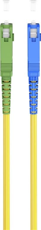 Fiberoptisk kabel (FTTH), Singlemode (OS2) Gul, gul (Simplex), 5 m