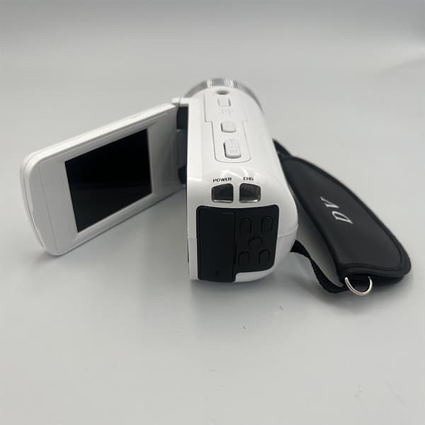 HD digitalkamera med vidvinkelobjektiv vit White