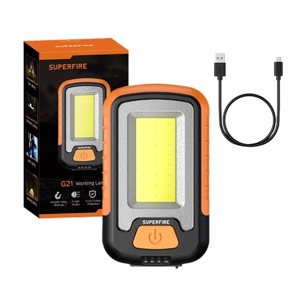 Verkstadslampa Superfire G21, 650lm, USB