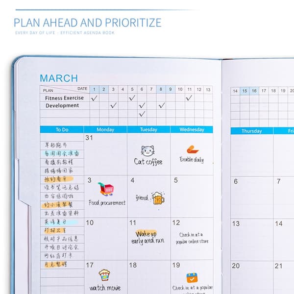 2025 Dagbok - Stilig Daglig Planlegger Kalender for Maksimal Organisering Svart