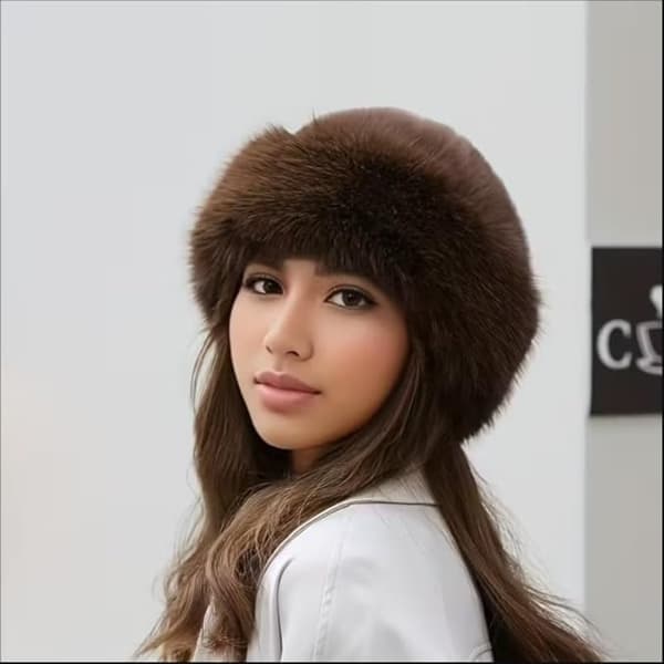 Blød Faux Fur Bøllehat - Varm Vinter Mongolsk Hat med Øreklapper kaffe coffee