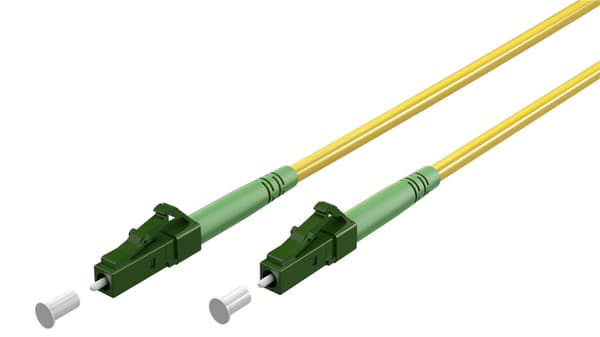 Fiberoptisk kabel (FTTH), Singlemode (OS2) Gul, gul (Simplex), 1 m