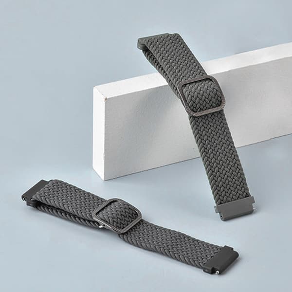 20 mm Urrem Nylon til Huawei, Xiaomi, Garmin, Samsung Grå