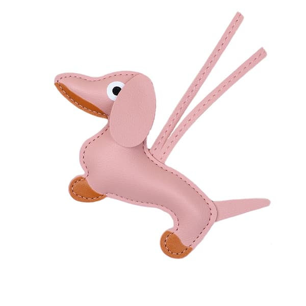 Avaimenperä mäyräkoira-aiheella, vaaleanpunainen Pink