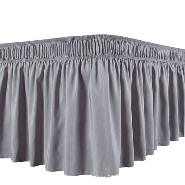 Dobbeltseng himmelseng - 150 x 200 cm - Myk børstet polyester mikrofiber sengehimmel, 40 cm fall - Grå