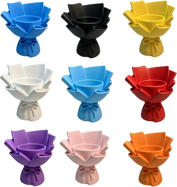 3D-printet buketpenholder med mat finish til kuglepenne, sort black