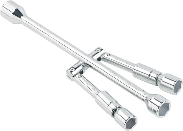 Foldbar krydsnøgle til hjulmøtrikker 17/19/21/23 mm