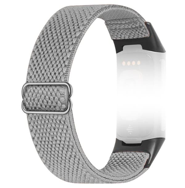 Nylonranneke Fitbit Charge 5/6:lle, vaaleanharmaa LightGrey
