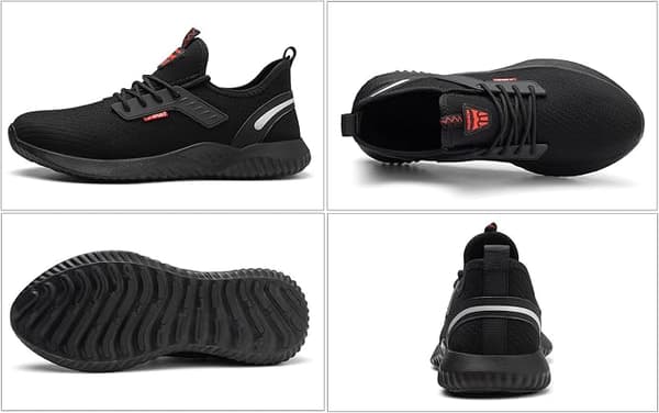 Lett sikkerhetssko for menn og kvinner, sikkerhetssneakers, arbeidssko, stålhettbeskyttelse, størrelse 44