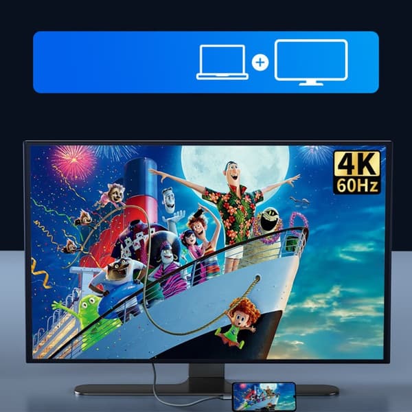100W USB-C til USB-C-kabel - 20 Gbps data og 4K-video - Kompatibel med bærbare computere, tablets og telefoner 1m