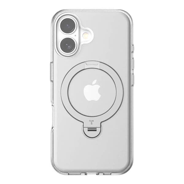 Torras Ostand Spin Cover til iPhone 16 Plus (Transparent)