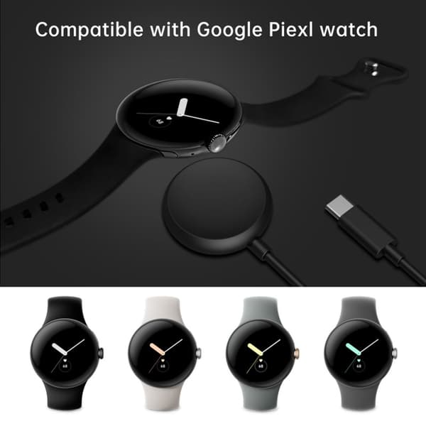 Trådløs oplader til Smartwatch Sort