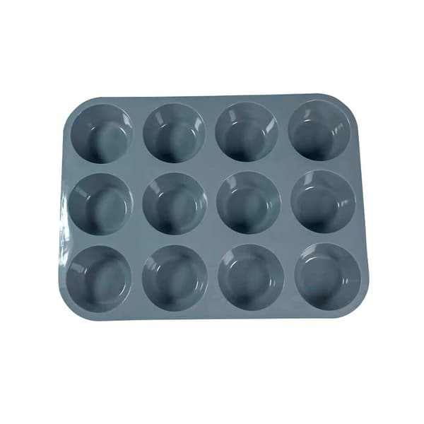 Silikon kakeform - Muffinsform med 12 kopper Grå Grey