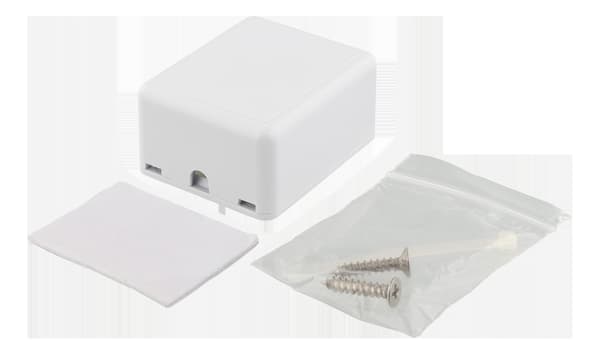 Påveggsboks for Keystone, 1 port, hvit