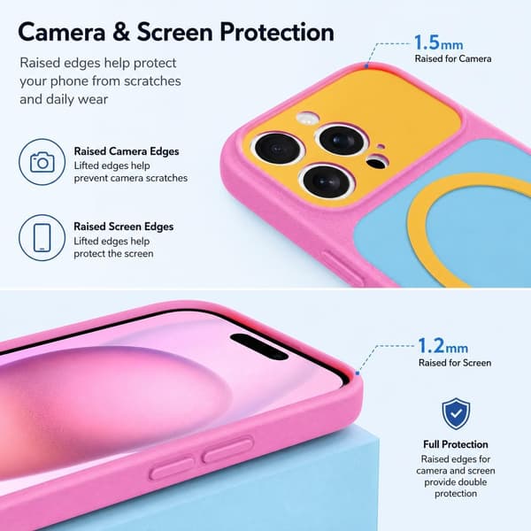 iPhone 15 Pro magnetisk deksel i kontrastfarger, blå iphone15PRO