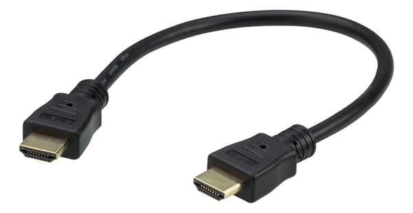 0,3M HDMI 2.0-kabel M/M 30AWG, sort
