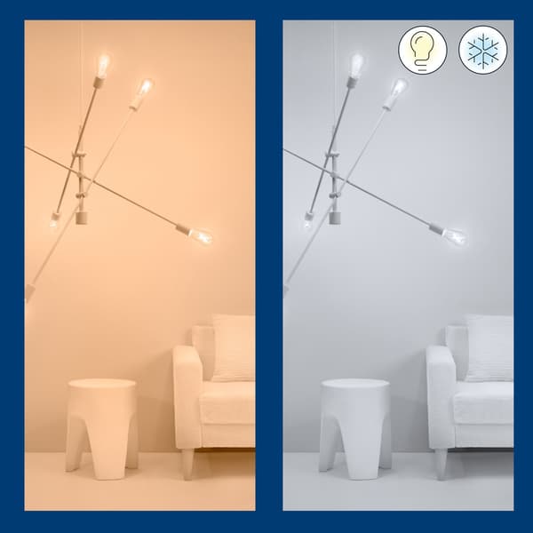 WiFi Smart LED E14 Krone 40W Varm-kald hvit 470 lm 3-pakning Vit
