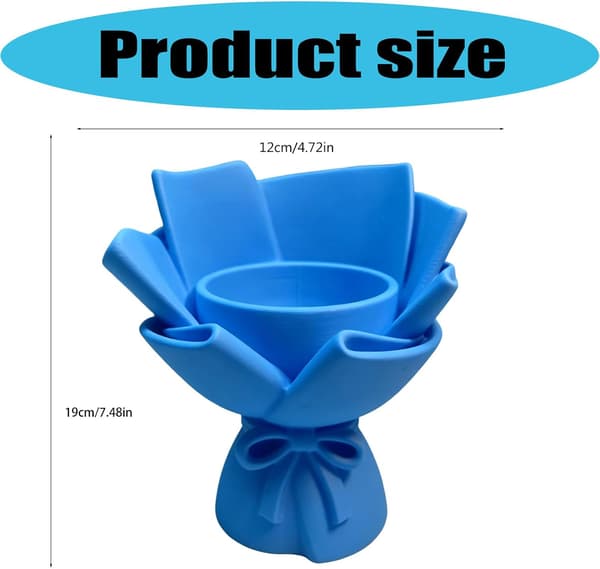 3D-printet buketpenholder med mat finish til kuglepenne, rød red