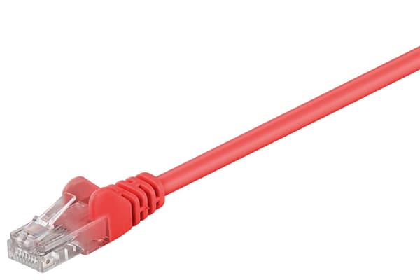 Patch-kaapeli CAT 5e, U/UTP, punainen, 0,5 m