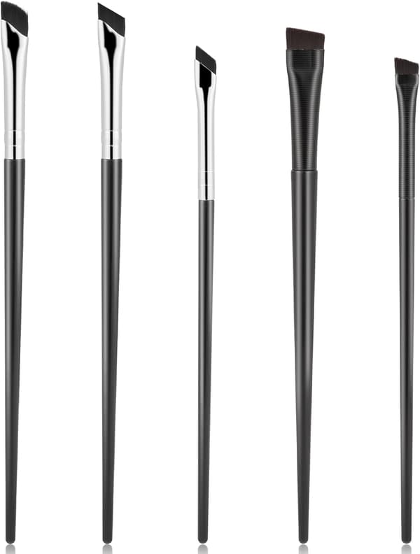 5-pack Sneda Ögonbrynsborstar Eyelinerborstar för Exakt Makeupapplicering