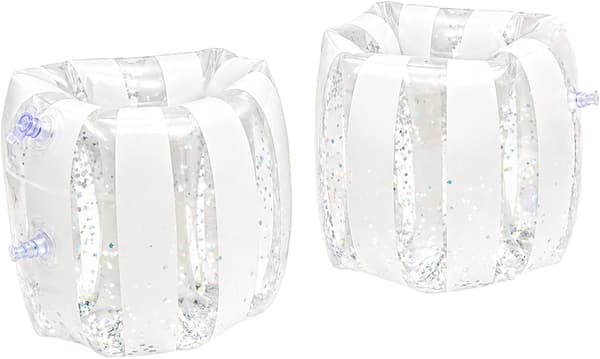 Generisk simarmband uppblåsbart flytarmband för vuxna (vit, 17*18cm) white