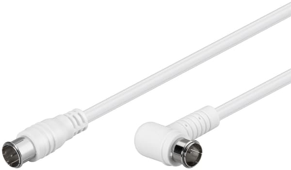 Vinklet SAT-antennekabel (80 dB), dobbelt skjermet