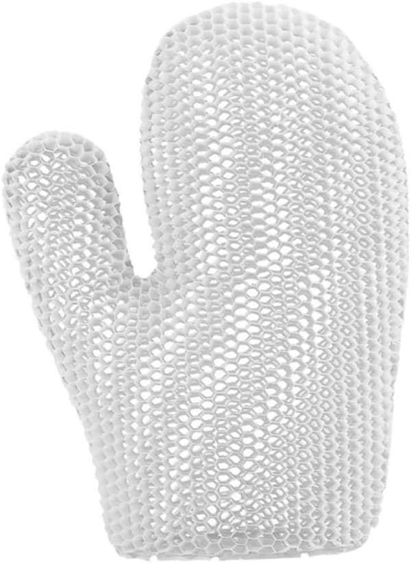 Badehandske Brusehandske Med Farverig Bikube | Vævet Elastisk Materiale Skånsom (hvid, 24*13cm) white
