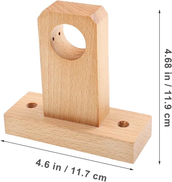 Ändfäste i trä för gardinstänger, garderob, garderobstångsfästen, duschdraperitillbehör, 3 cm