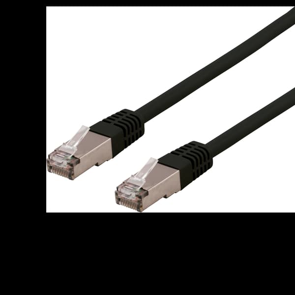 S/FTP Cat6 patchkabel 1,5m 250MHz Deltacertificeret LSZH sort