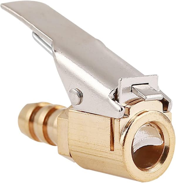 Stykker Oppustningsdyse, Oppustningsventil Clip Clamp Connector Adapter, til Dækventiler, Messing, 8mm