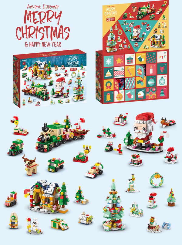 24-delad DIY Handvevad Blindlåda Julkalender Nedräkning Blindlåda Jul Blindlåda Barnkalaspresent Julleksak