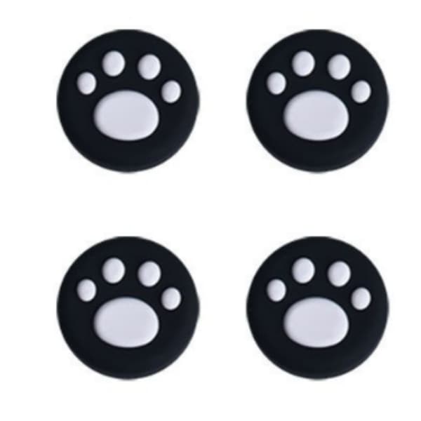 4-pack Paradise Switch 2 Controller Joystick Cover - Söt katt tass silikon tumgrepp, kompatibel med Nintendo Switch 2 Vit+Svart White+Black
