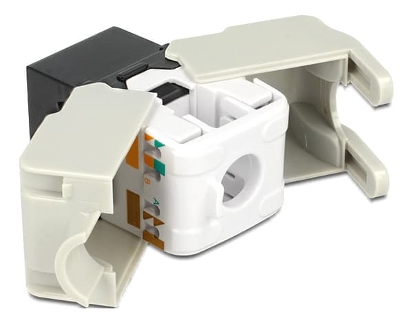 Keystone-modul RJ45-kontakt > LSA Cat.6 UTP svart
