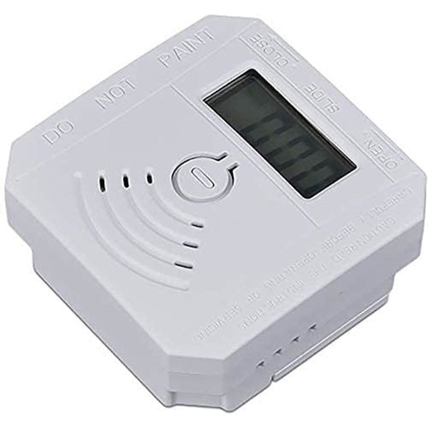 Kolmonoxiddetektor (2-pack), batteridriven med varning och digital LCD-display, (2 AAA-batterier ingår ej).