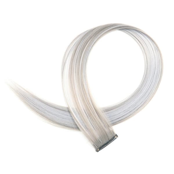 10 stk Clip-in Hårforlengelser Lys Grå 80 LightGrey