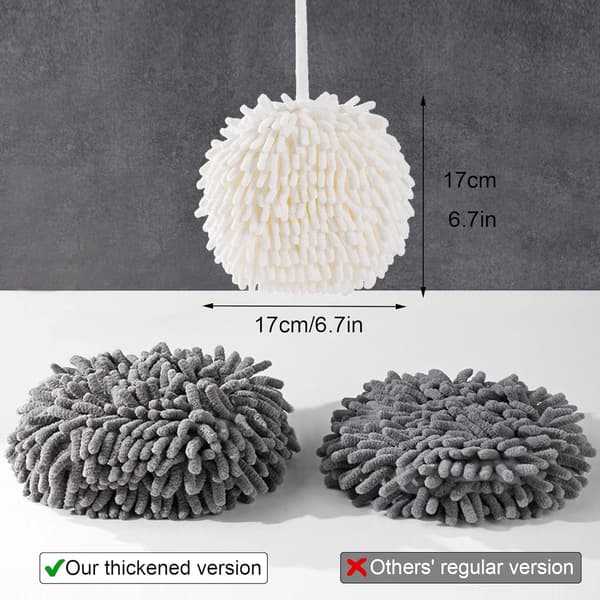 Sæt med 2 bløde og absorberende badeværelses- og køkkenhåndklæder, fluffy badehåndklæder (hvid + grå)