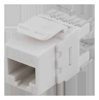 UTP CAT6 Keystone -liitin, 180 astetta, \"työkaluton\"