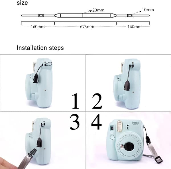 Kamerastropp, egnet for og kompatibel med SLR/multimode/instant kameraer