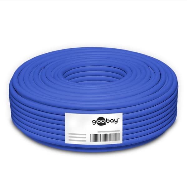 CAT 7A nätverkskabel, duplex S/FTP (PiMF), blå