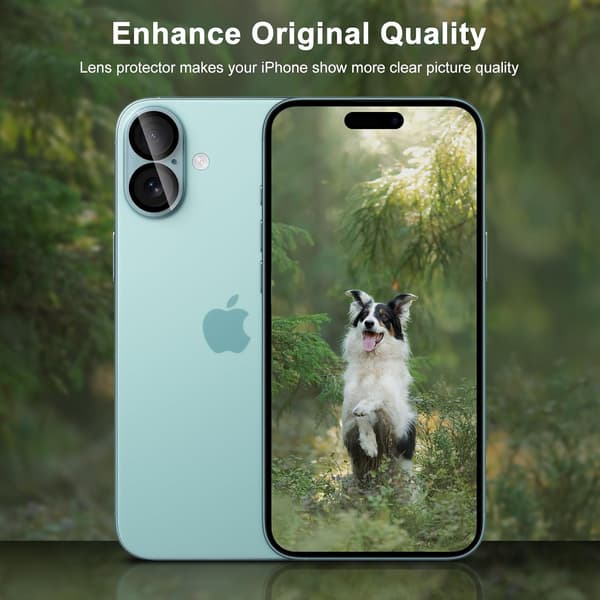 Kamerlinsskydd (3-pack) Kompatibelt med iPhone 16 6.1\" vs iPhone 16 Plus 6.7\" Kameralinsskydd