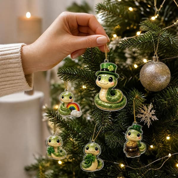 Adventskalender 2026 Ormtema 24-dagars Akrylprydnader, C C
