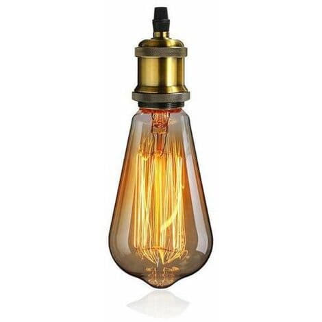 Sæt med 3 Edison E27 spiral lampeadaptere, retro vintage stil, til pendellamper.