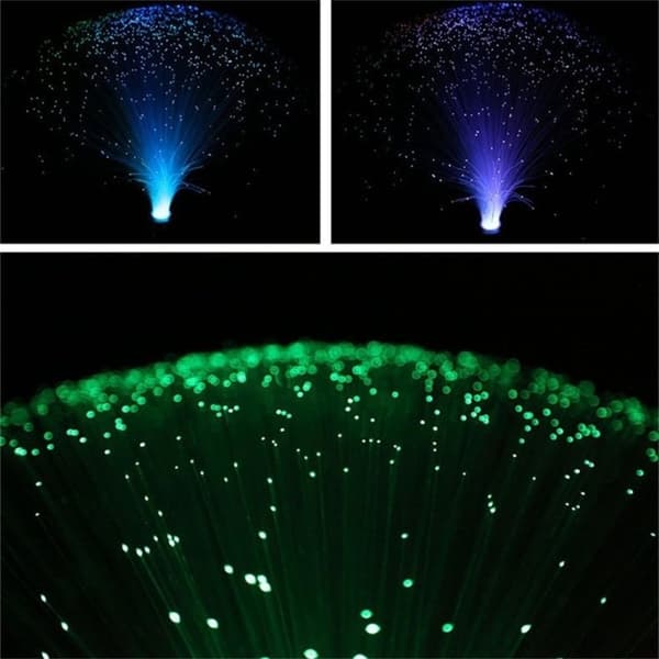 Fiberoptisk lampe / Fiberlampe - Farveskiftende - 30 cm