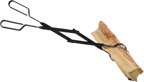 Tømmergrab til udendørs lejrbål, 66 cm lang, sort