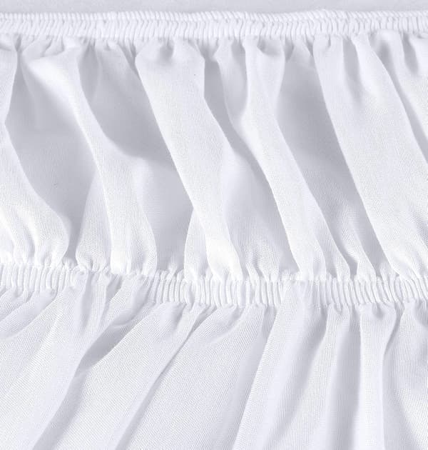 Dobbeltseng himmelseng - 150 x 200 cm - Myk børstet polyester mikrofiber sengehimmel, 40 cm fall - Hvit
