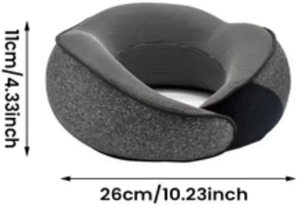 Memory Foam Kudde Memory Foam Kudde Resenackkudde Bärbar U-formad Ej Deformerbar Flygplan för Nacke (LJUSGRÅ) gray