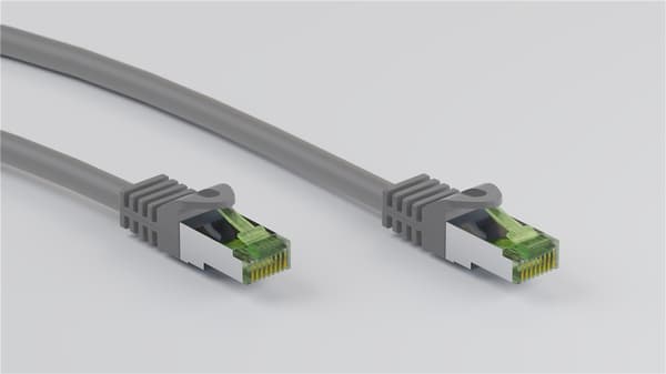 CAT 8.1 patchkabel, S/FTP (PiMF), grå