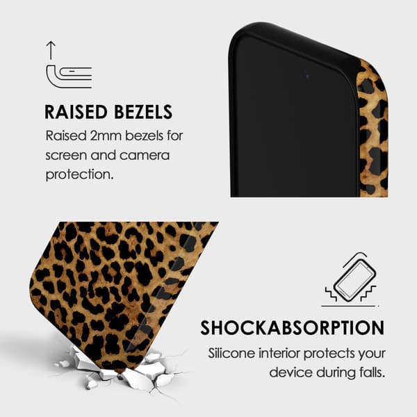 Brun höst leopardmönstrad telefonfodral för iPhone 16 Plus, Lyxig trendig retro cool djurmönsterdesign, Estetiskt mönster Y2k Slim Hard Shell Skal iPhone 16 Plus