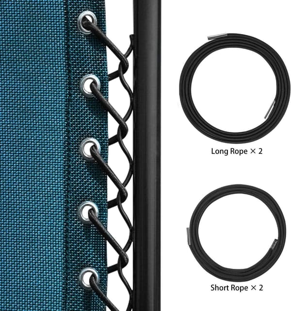 Universal erstatnings elastiksnøre til afslapningsstol, Chaise Longue, (2 * 2m/78 tommer + 2 * 1,35m/53 tommer)